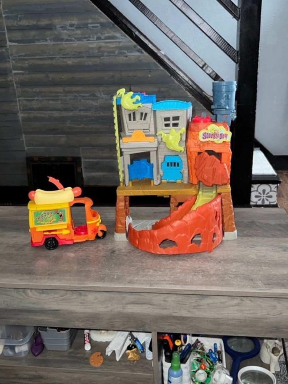 2018 Fisher Price Imaginext Scooby Doo Haunted Ghost Town/Scooby Doo Hot Dog Car